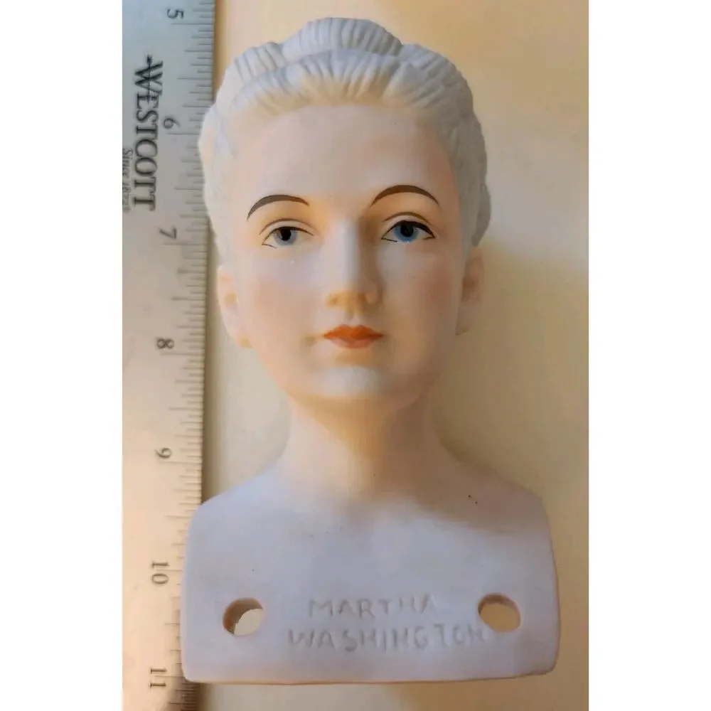 Vintage Bisque, Porcelain, Ceramic George & Martha Washington Doll Parts